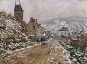 Claude Monet The Road in Vetheuil in Winter oil painting